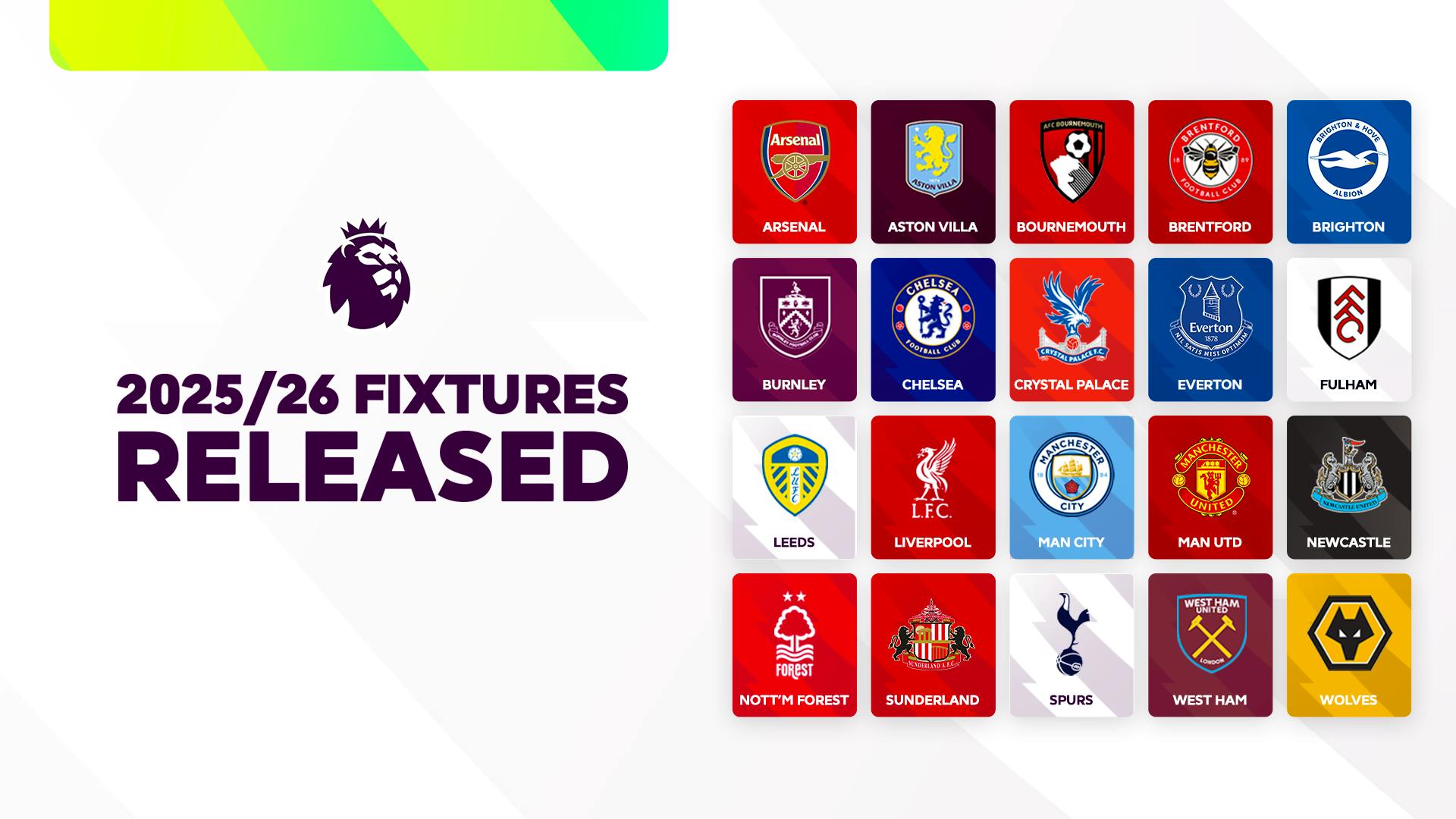 2025/26 Premier League fixtures released