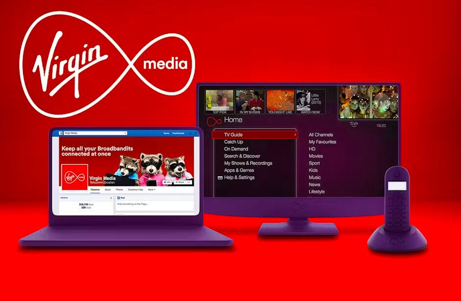 Virgin Media Mega TV + full-fibre broadband for £40